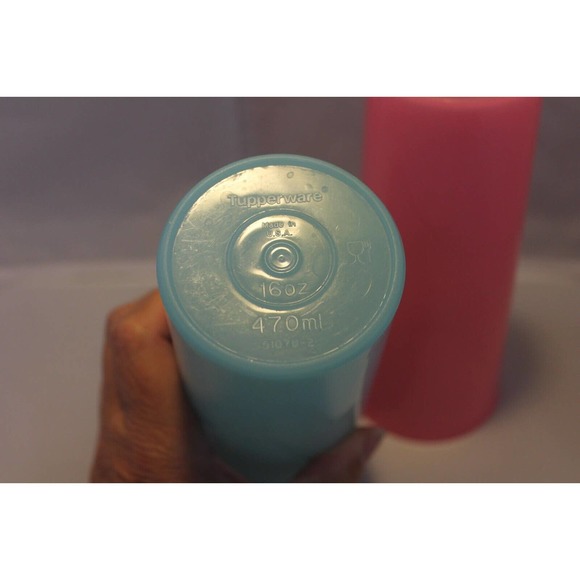 Vintage Tupperware, 1960s, Pastel, Tumblers, Retro 5107D-2 & 5107D-4 - Picture 2 of 6